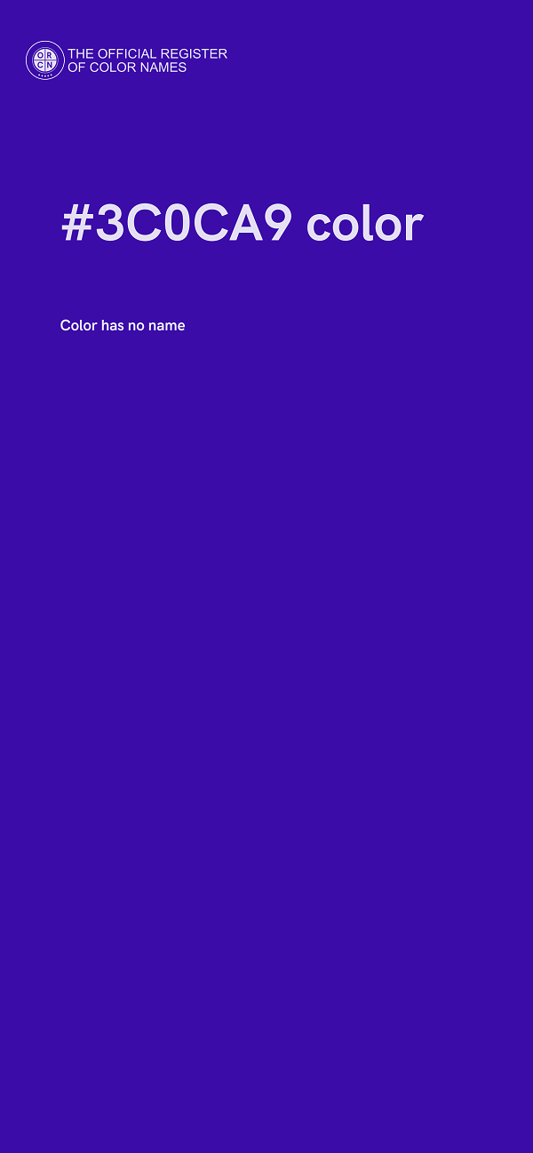 #3C0CA9 color image