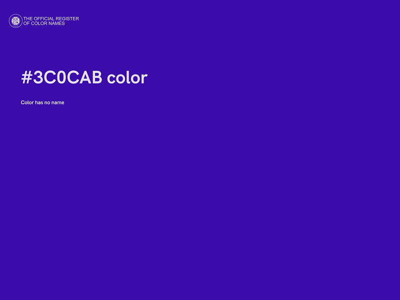 #3C0CAB color image