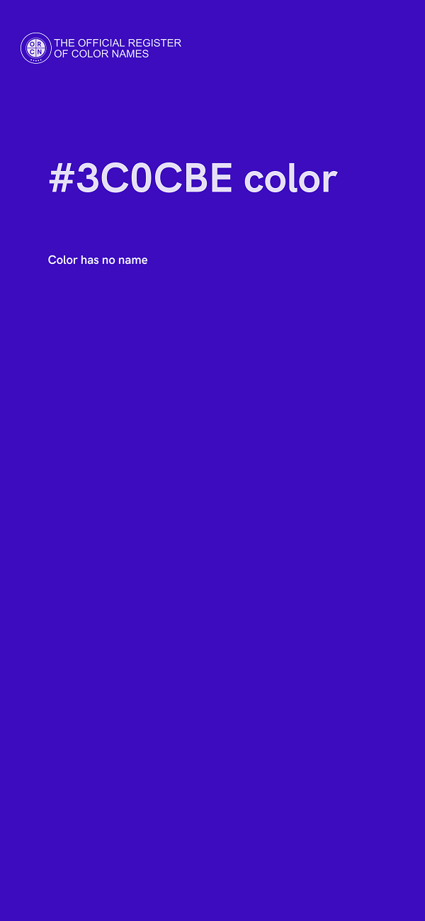 #3C0CBE color image