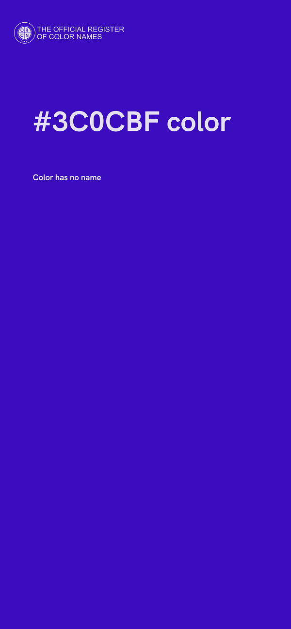#3C0CBF color image