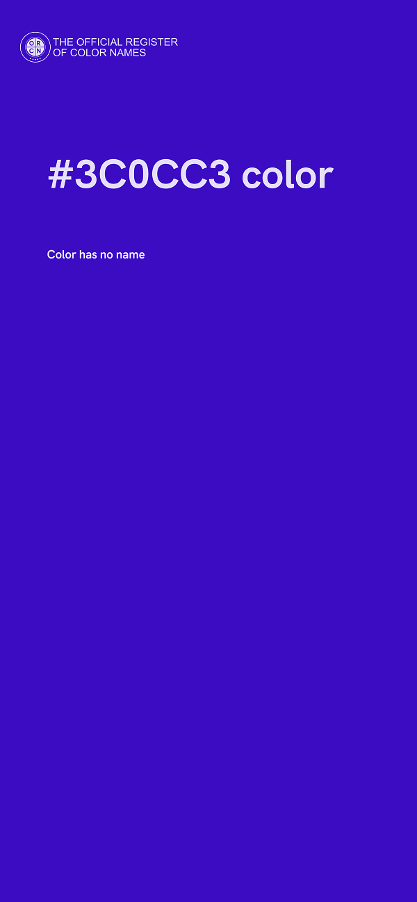 #3C0CC3 color image