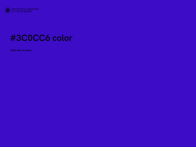 #3C0CC6 color image