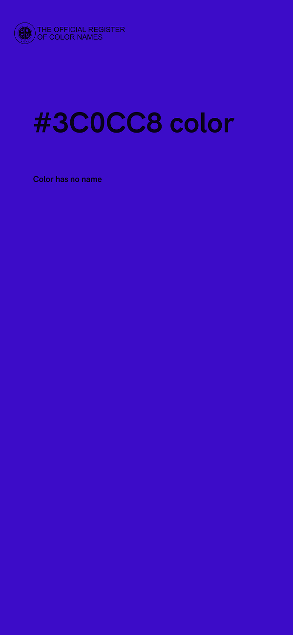 #3C0CC8 color image