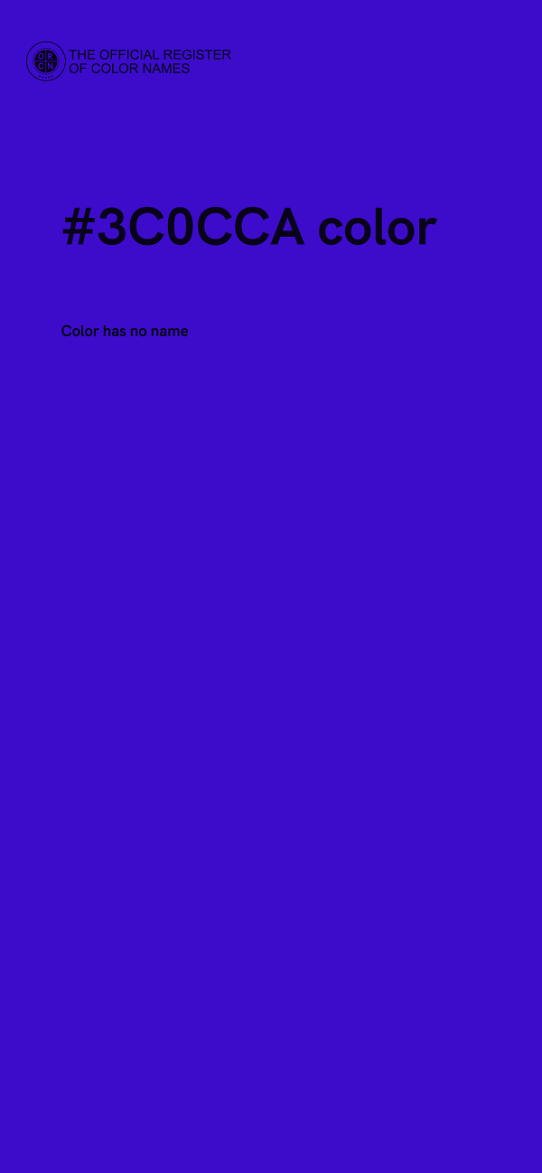 #3C0CCA color image