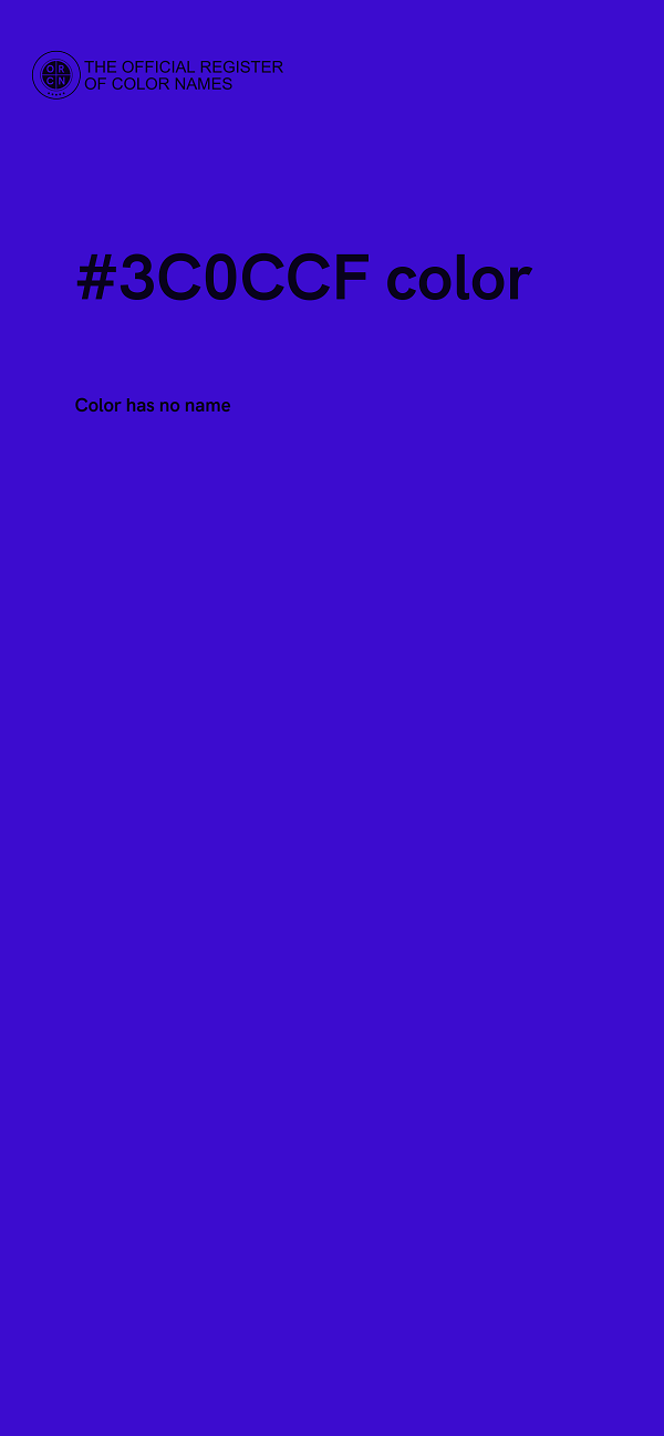 #3C0CCF color image