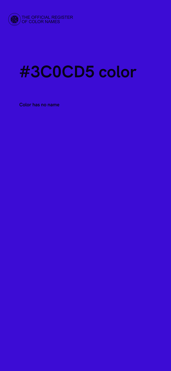 #3C0CD5 color image