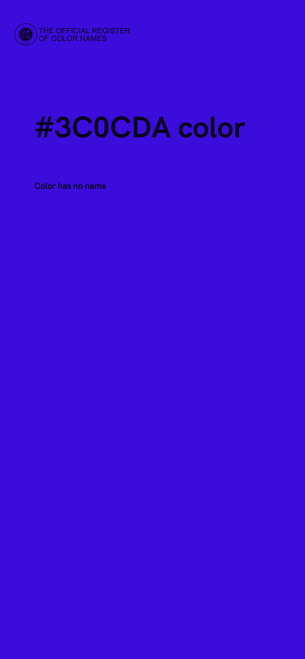 #3C0CDA color image