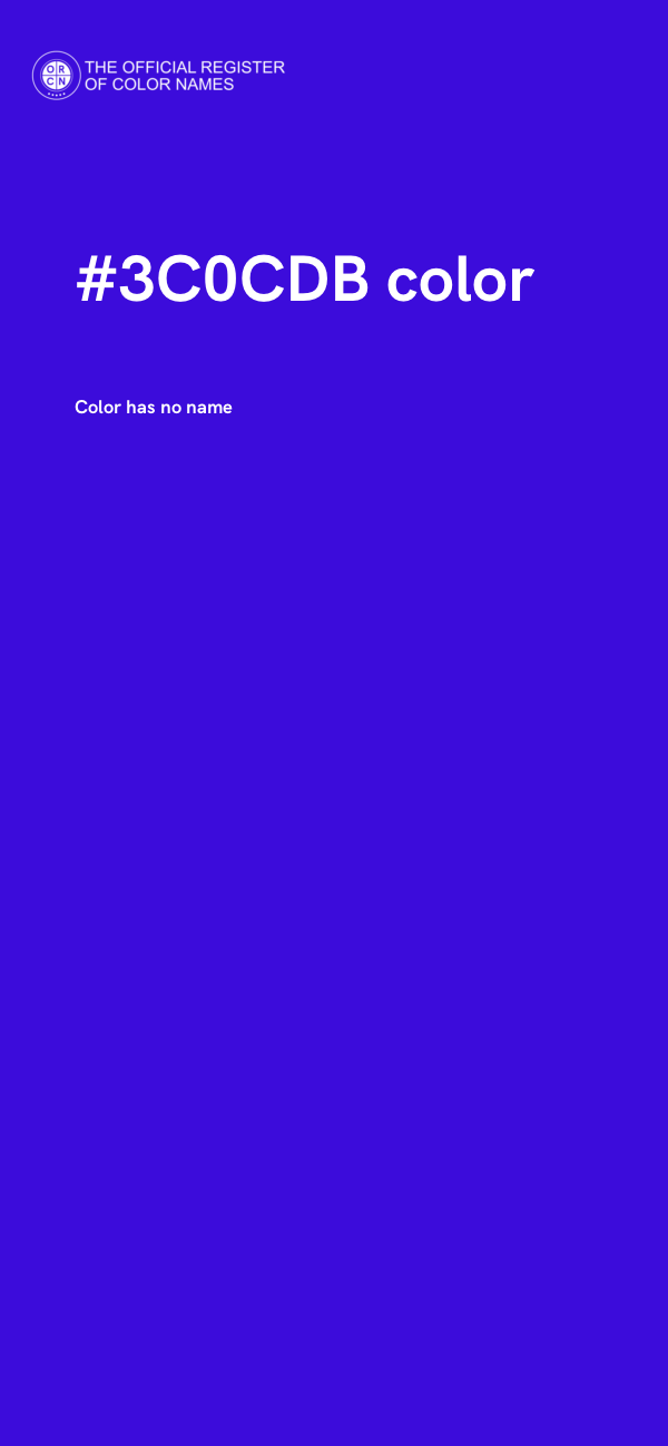 #3C0CDB color image