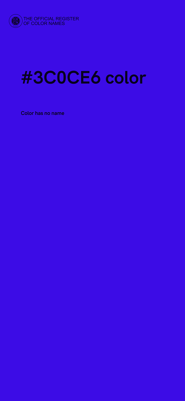 #3C0CE6 color image