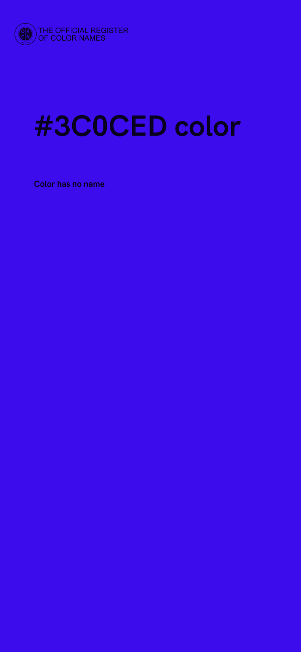 #3C0CED color image