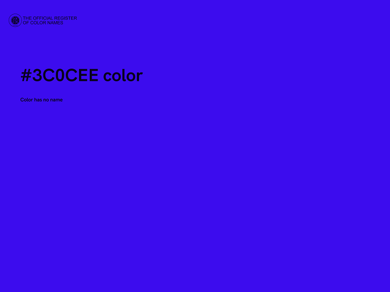 #3C0CEE color image