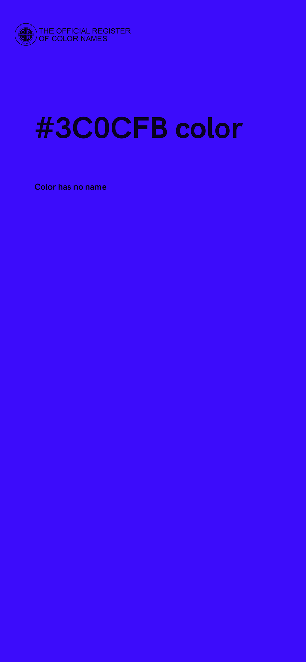 #3C0CFB color image