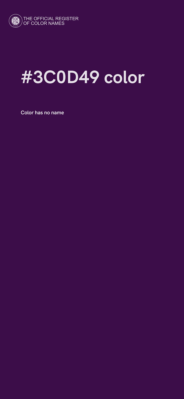 #3C0D49 color image