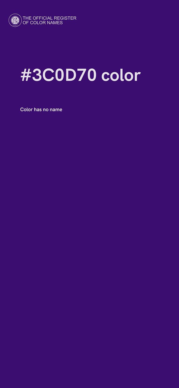 #3C0D70 color image
