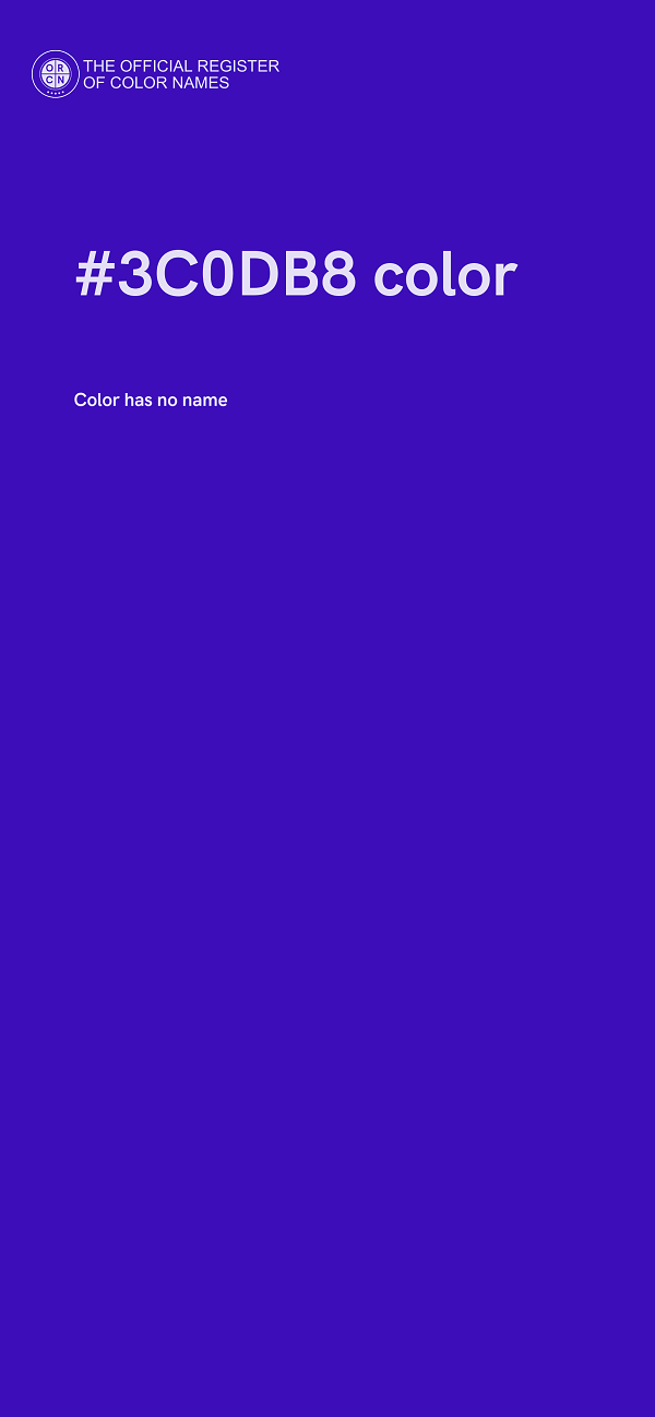 #3C0DB8 color image