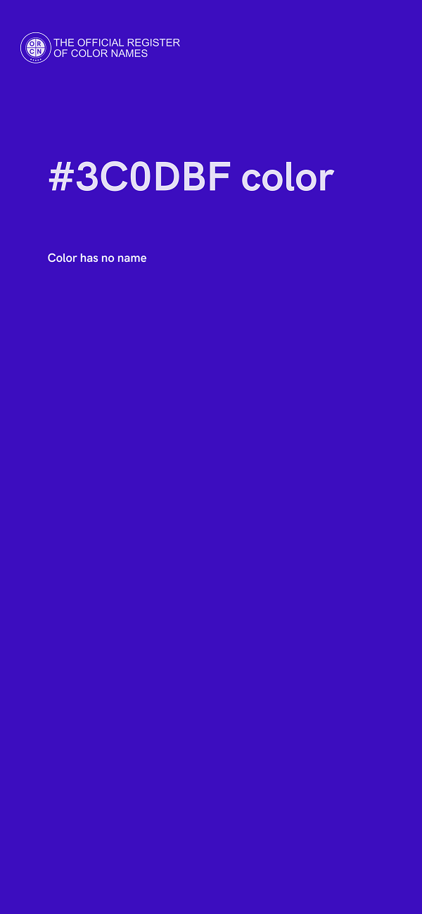 #3C0DBF color image