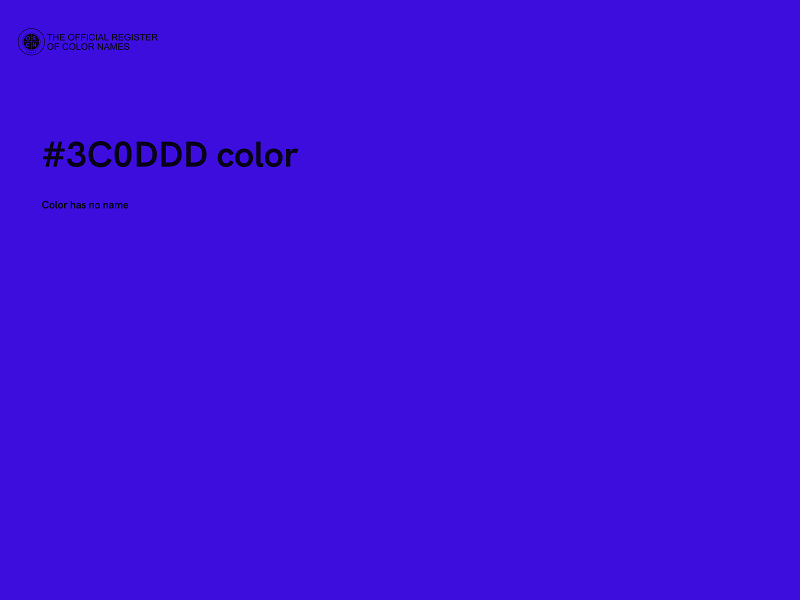 #3C0DDD color image