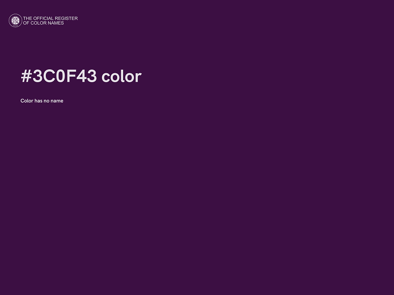 #3C0F43 color image