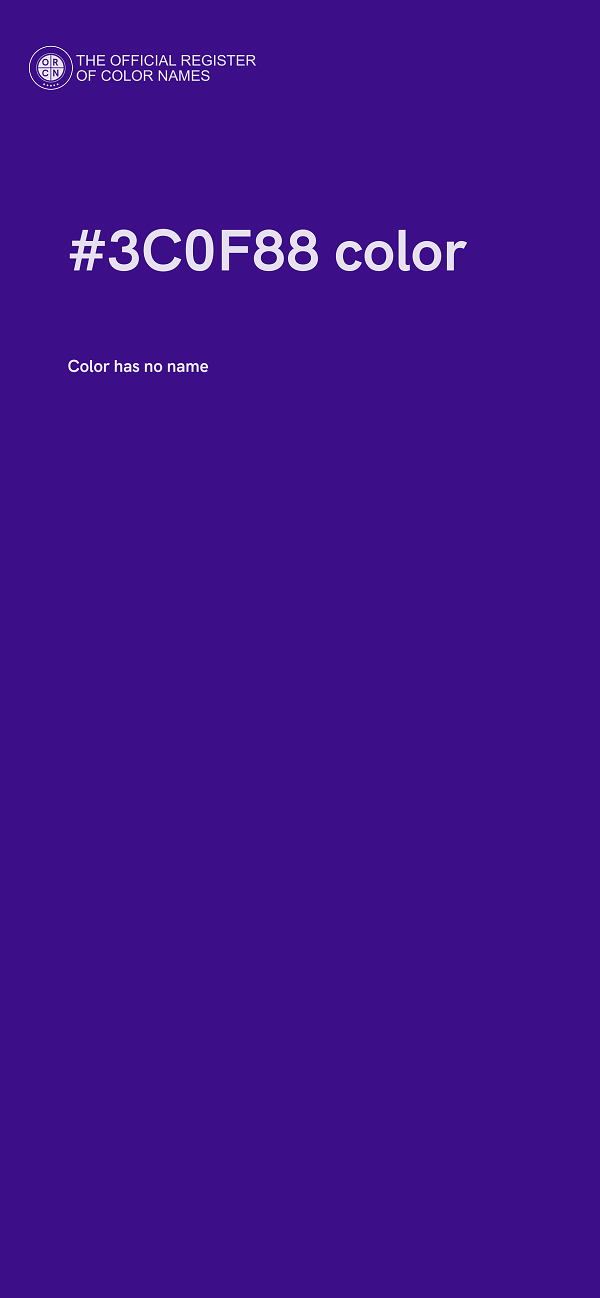 #3C0F88 color image