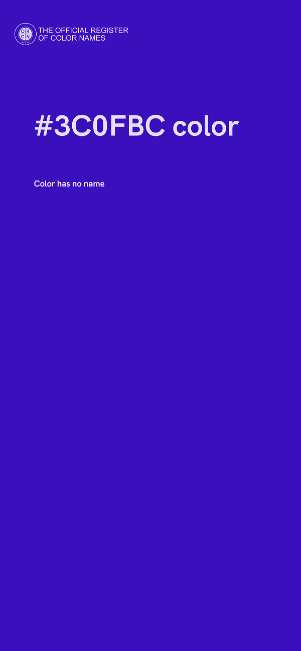 #3C0FBC color image