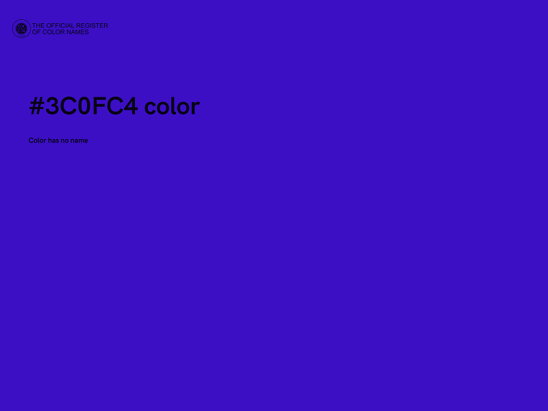 #3C0FC4 color image