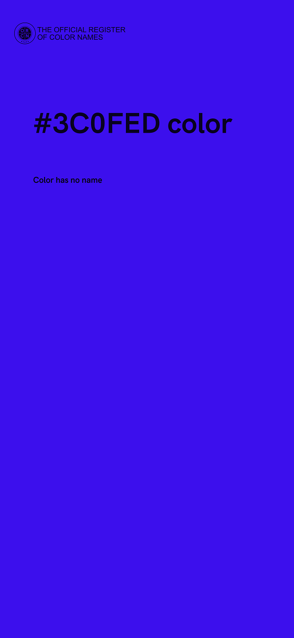 #3C0FED color image