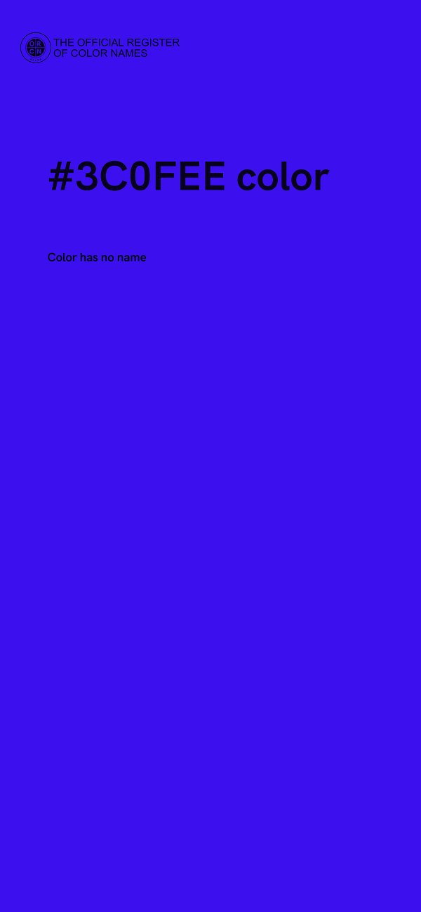 #3C0FEE color image
