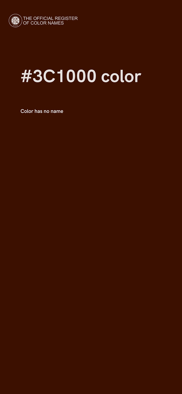 #3C1000 color image