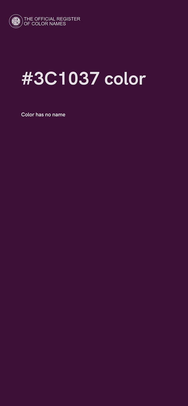 #3C1037 color image