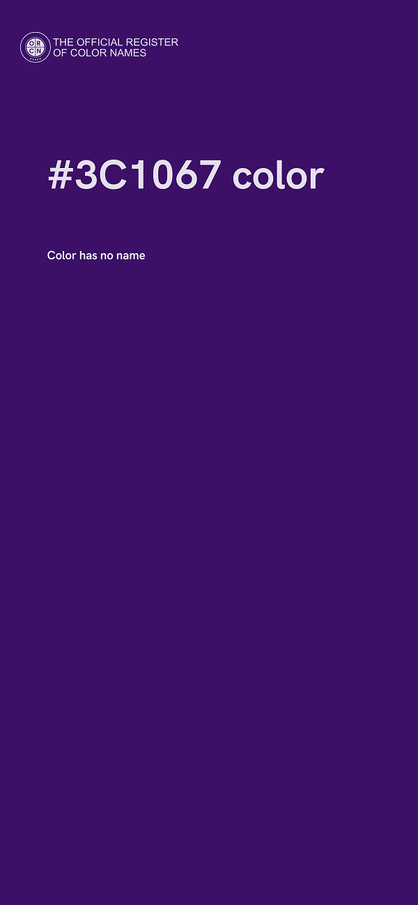 #3C1067 color image