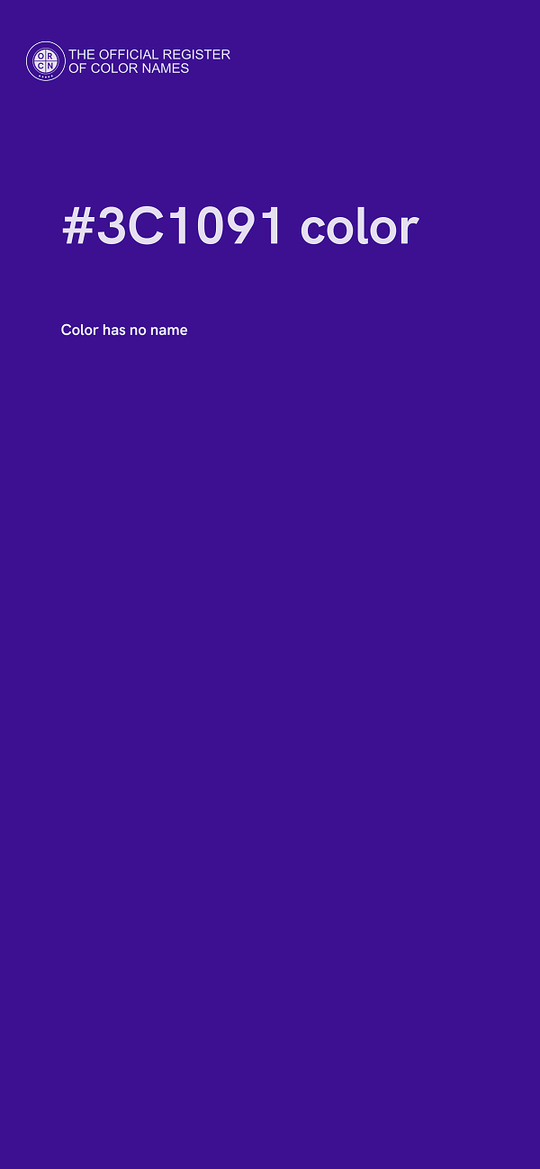 #3C1091 color image