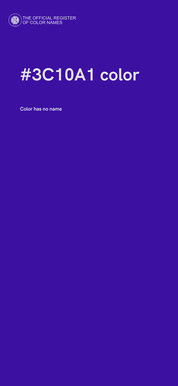 #3C10A1 color image