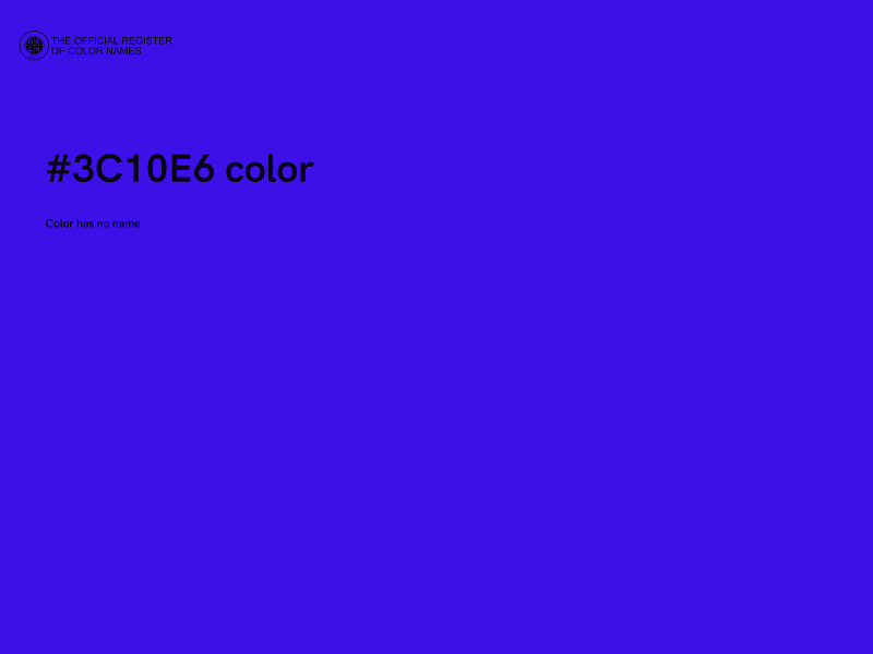 #3C10E6 color image