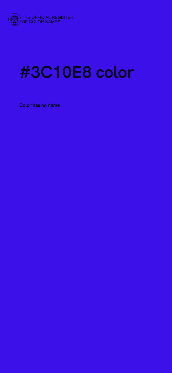 #3C10E8 color image