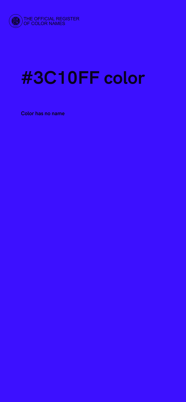 #3C10FF color image
