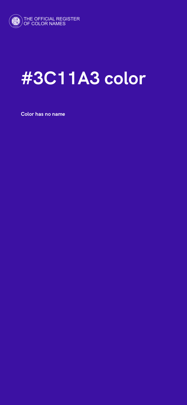 #3C11A3 color image
