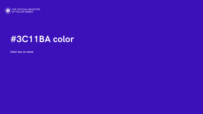#3C11BA color image