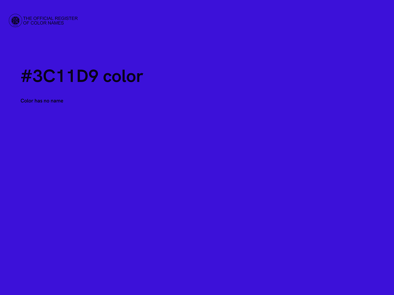 #3C11D9 color image