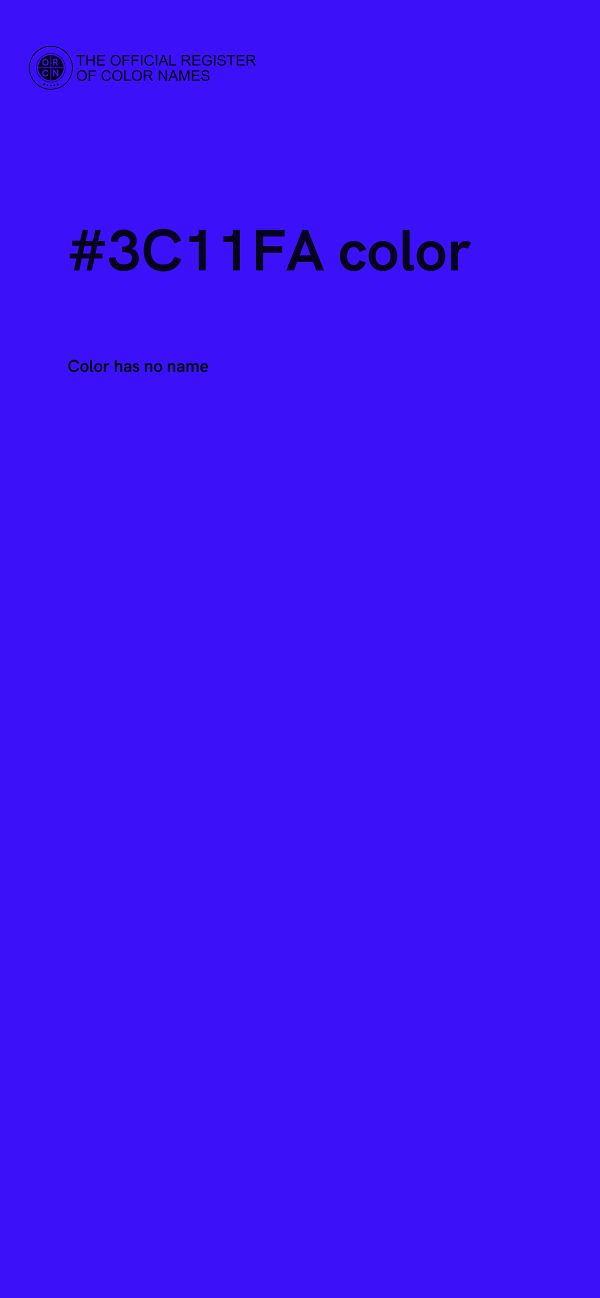 #3C11FA color image