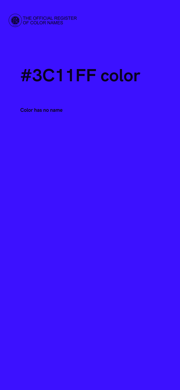 #3C11FF color image