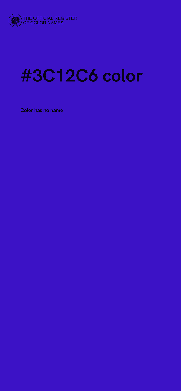 #3C12C6 color image