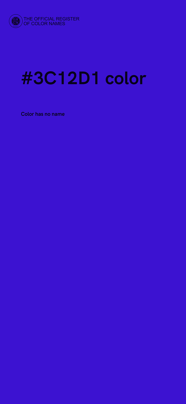 #3C12D1 color image