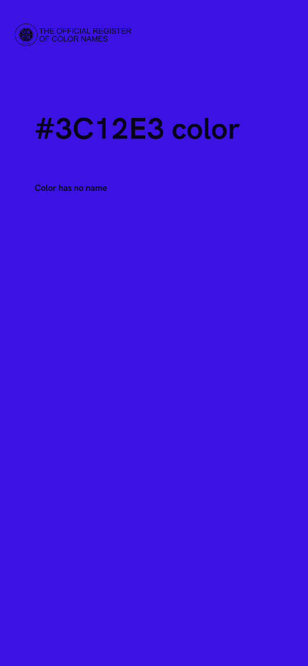 #3C12E3 color image