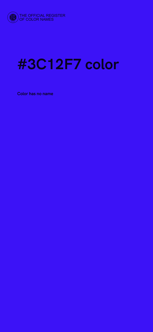 #3C12F7 color image