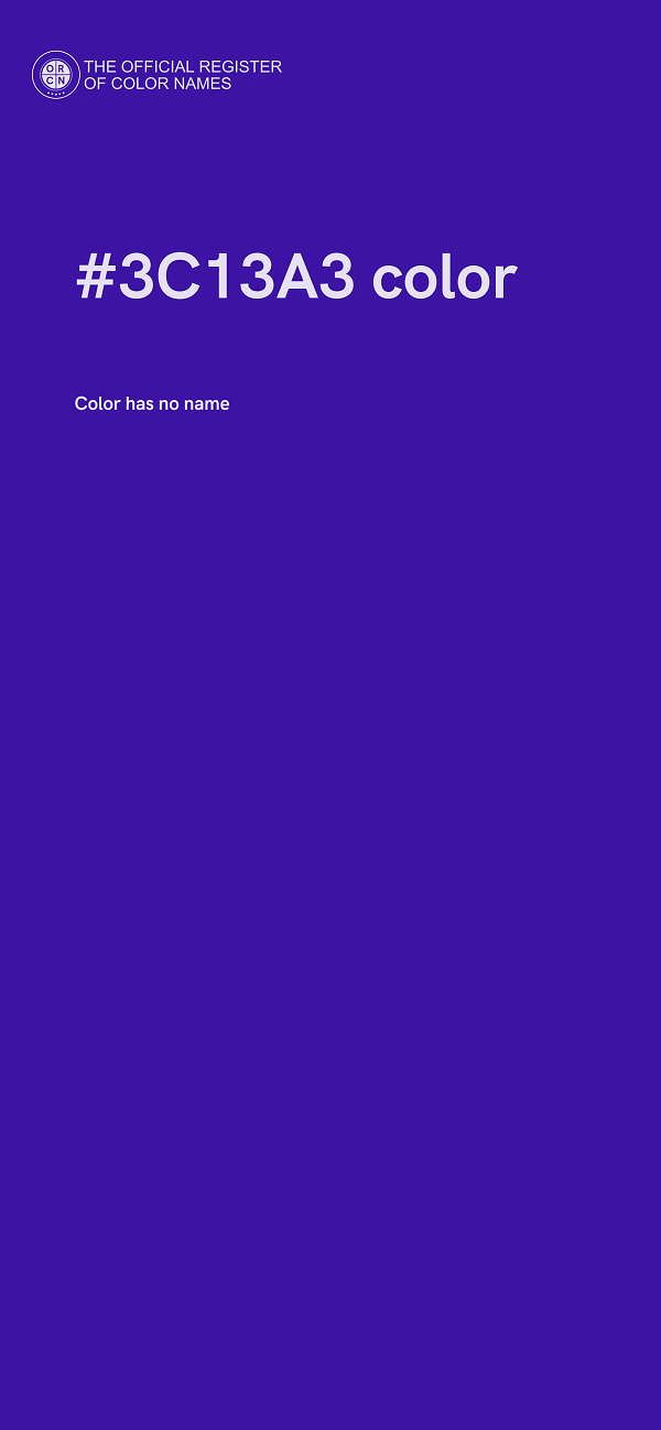 #3C13A3 color image