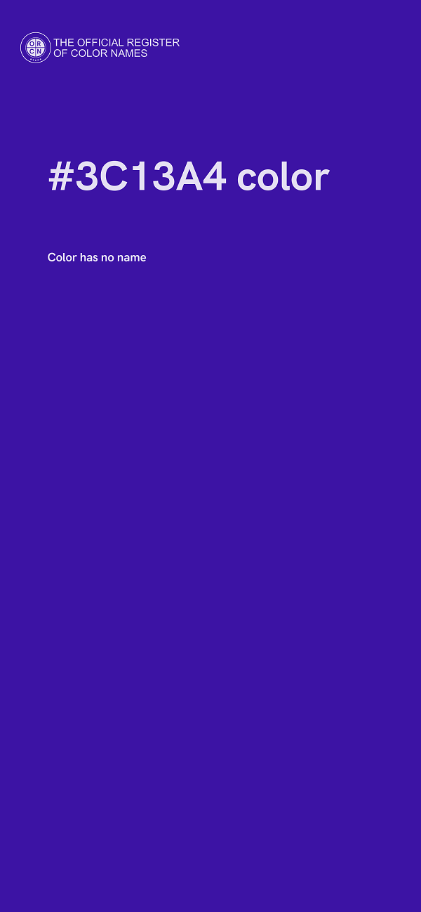 #3C13A4 color image