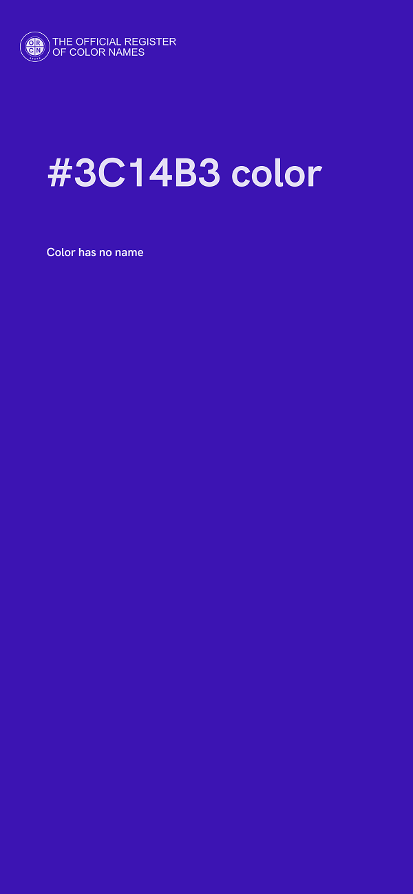 #3C14B3 color image
