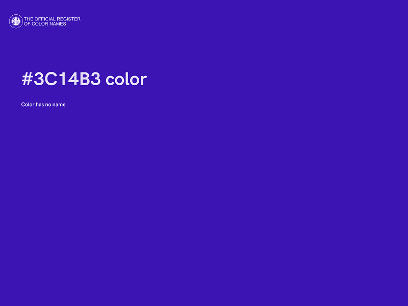 #3C14B3 color image