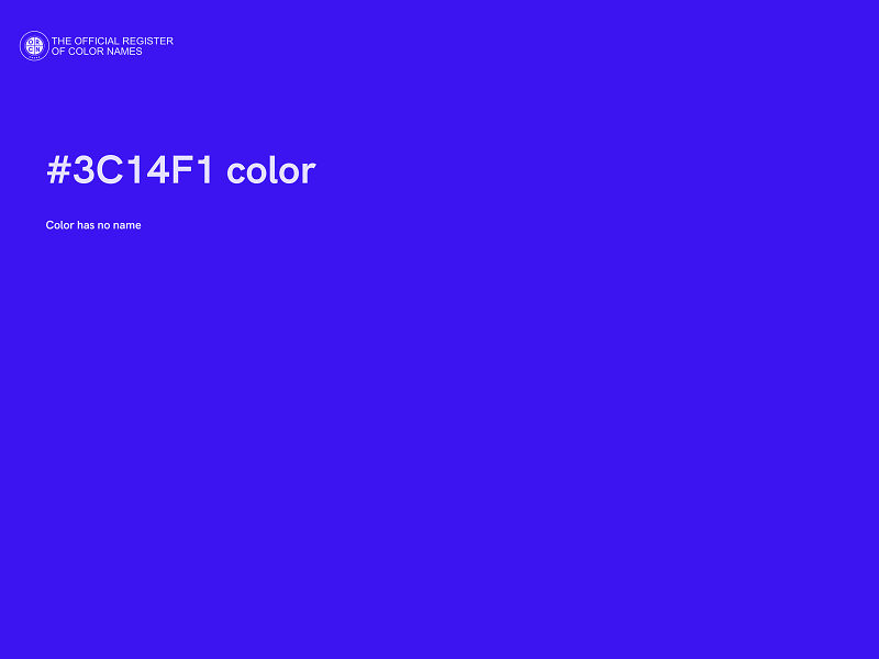 #3C14F1 color image