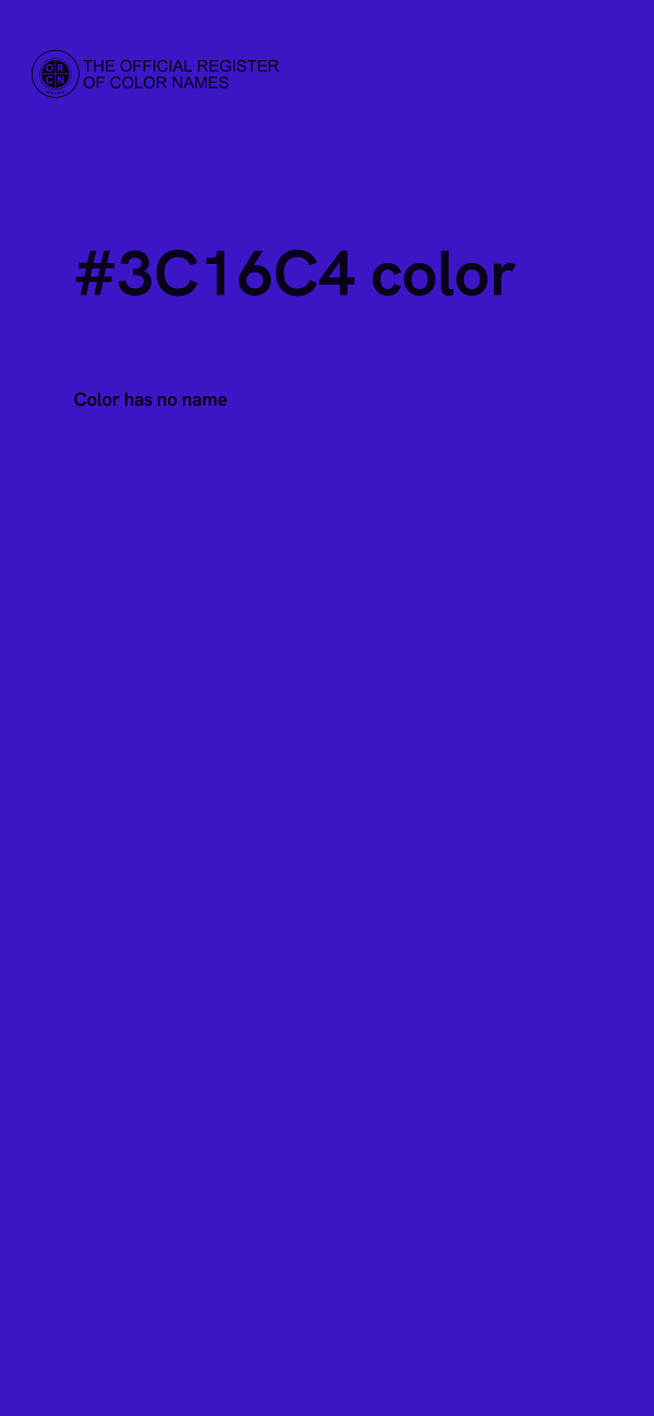 #3C16C4 color image